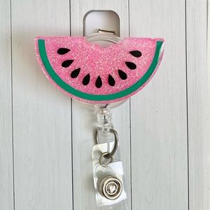 Watermelon 🍉 Badge Reel with Swivel Alligator Clip